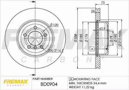 FREMAX BD-0904 - Тормозной диск unicars.by