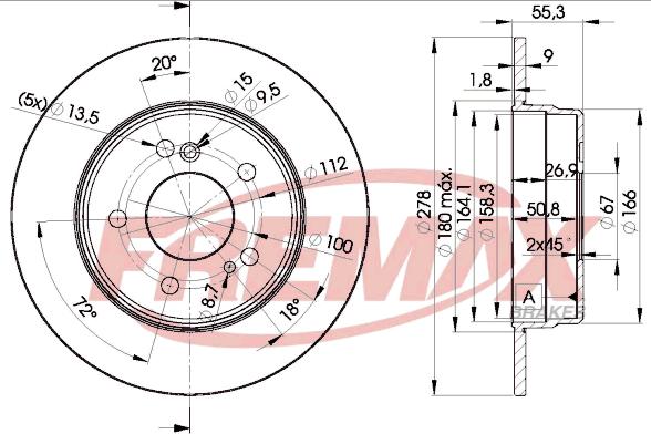 FREMAX BD-0412 - Тормозной диск unicars.by