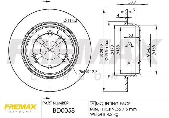 FREMAX BD-0058 - Тормозной диск unicars.by