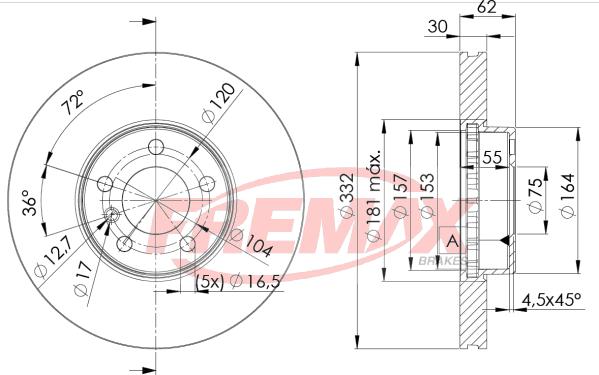 FREMAX BD-1985 - Тормозной диск unicars.by