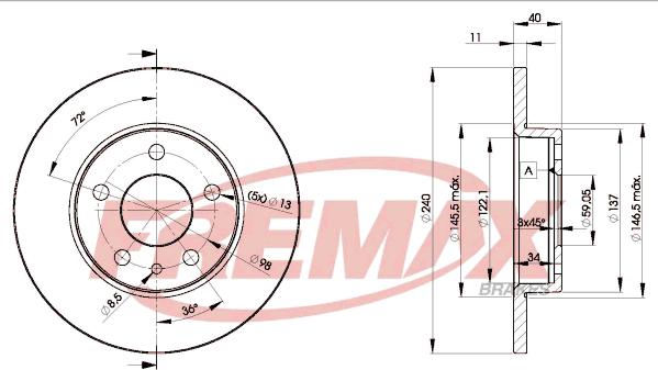 FREMAX BD-1437 - Тормозной диск unicars.by