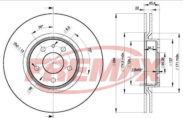 FREMAX BD-1548 - Тормозной диск unicars.by