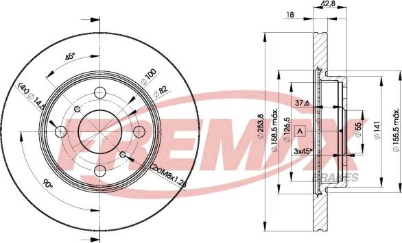 FREMAX BD-1608 - Тормозной диск unicars.by