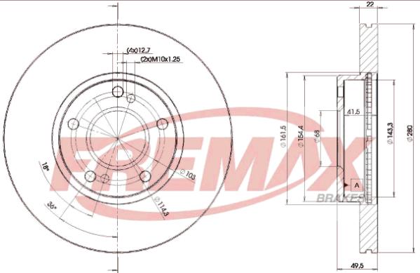 FREMAX BD-1057 - Тормозной диск unicars.by