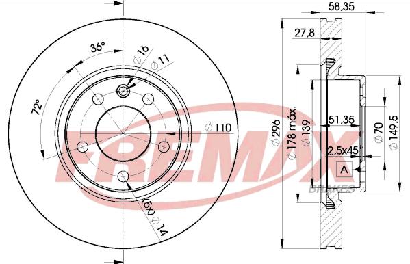 FREMAX BD-1134 - Тормозной диск unicars.by