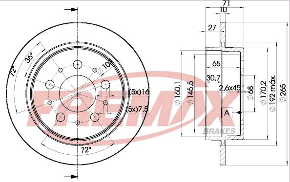 FREMAX BD-1895 - Тормозной диск unicars.by