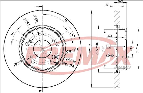 FREMAX BD-1705 - Тормозной диск unicars.by