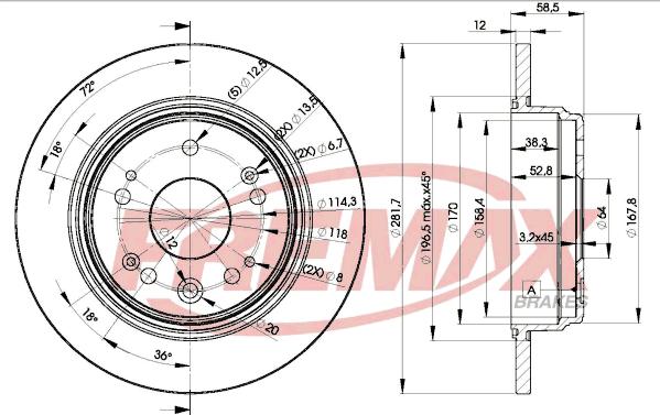 FREMAX BD-1706 - Тормозной диск unicars.by