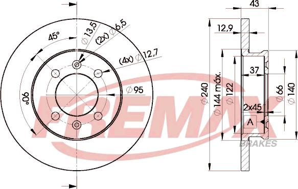 FREMAX BD-8405 - Тормозной диск unicars.by