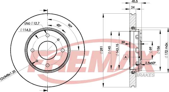 FREMAX BD-8027 - Тормозной диск unicars.by