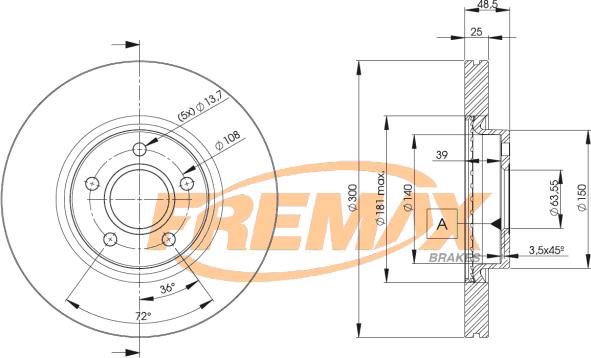 FREMAX BD-3937 - Тормозной диск unicars.by