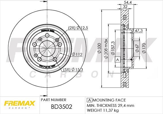 FREMAX BD-3502 - Тормозной диск unicars.by