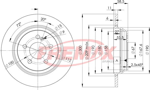 FREMAX BD-3055 - Тормозной диск unicars.by