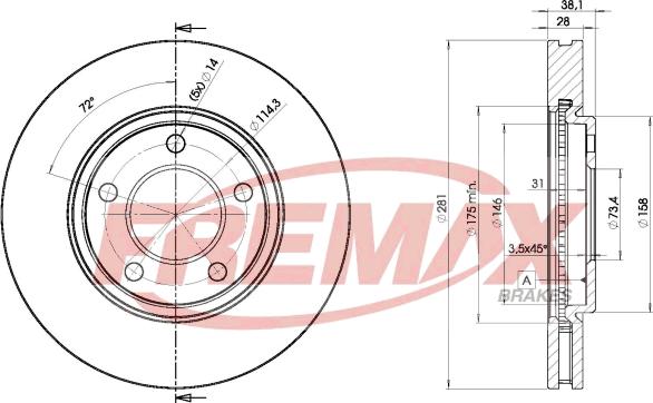 FREMAX BD-3002 - Тормозной диск unicars.by