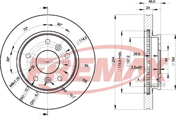 FREMAX BD-3260 - Тормозной диск unicars.by