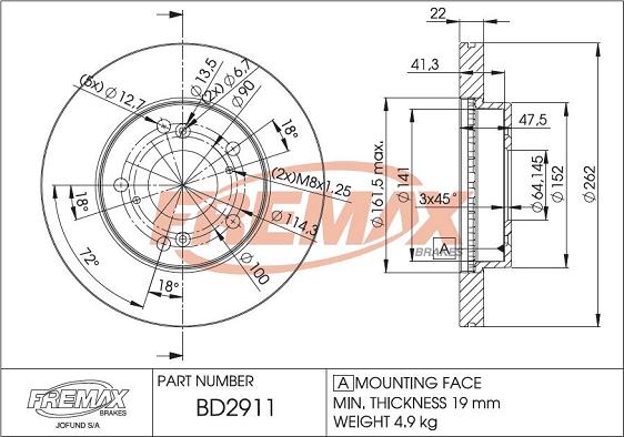 FREMAX BD-2911 - Тормозной диск unicars.by