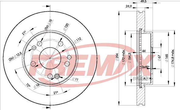 FREMAX BD-2412 - Тормозной диск unicars.by