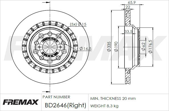 FREMAX BD-2646 - Тормозной диск unicars.by