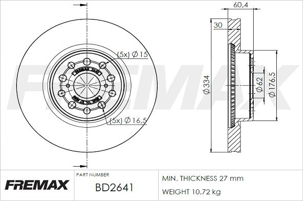 FREMAX BD-2641 - Тормозной диск unicars.by