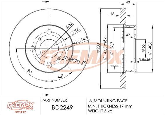 FREMAX BD-2249 - Тормозной диск unicars.by