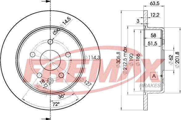 FREMAX BD-2790 - Тормозной диск unicars.by