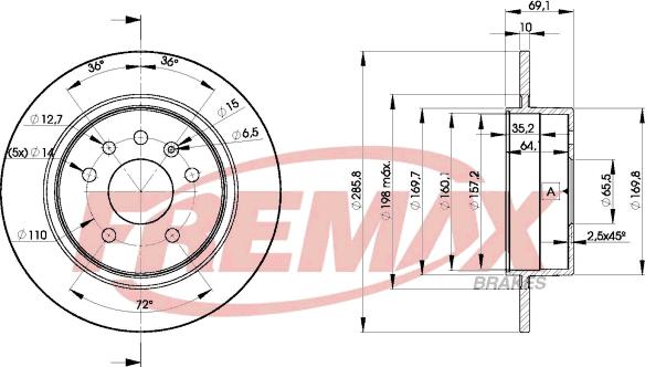 FREMAX BD-7476 - Тормозной диск unicars.by