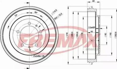 FREMAX BD-7040 - Тормозной барабан unicars.by