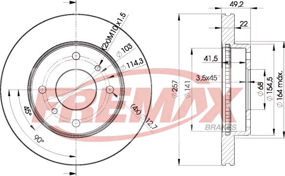 FREMAX BD-7101 - Тормозной диск unicars.by