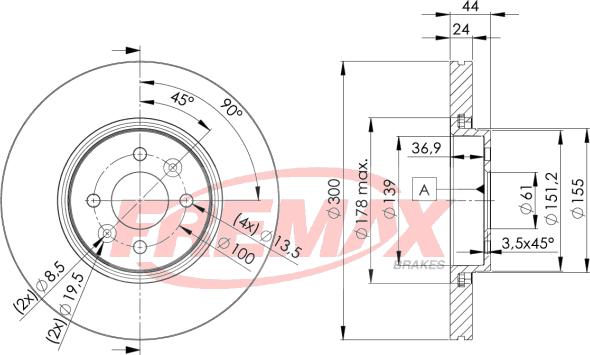 FREMAX BD-7897 - Тормозной диск unicars.by