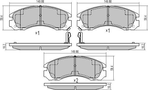 FREMAX FBP-0923 - Тормозные колодки, дисковые, комплект unicars.by