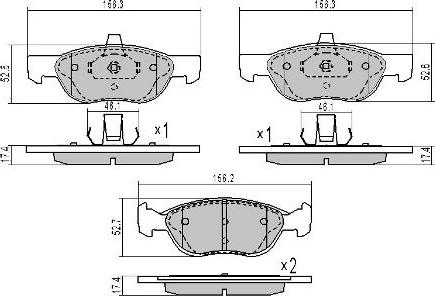 FREMAX FBP-0970 - Тормозные колодки, дисковые, комплект unicars.by