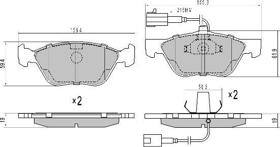 FREMAX FBP-0972 - Тормозные колодки, дисковые, комплект unicars.by