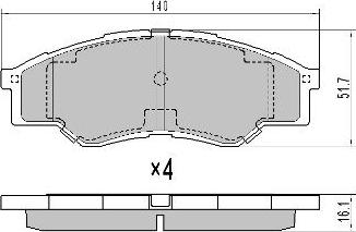 FREMAX FBP-0014 - Тормозные колодки, дисковые, комплект unicars.by