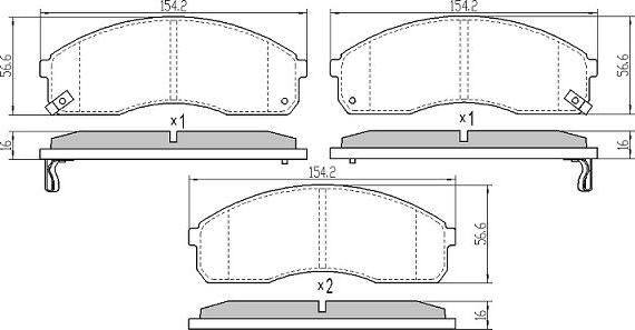 FREMAX FBP-0858 - Тормозные колодки, дисковые, комплект unicars.by