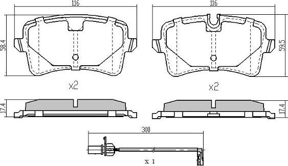 FREMAX FBP-1940 - Тормозные колодки, дисковые, комплект unicars.by