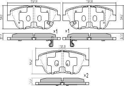 FREMAX FBP-1960 - Тормозные колодки, дисковые, комплект unicars.by