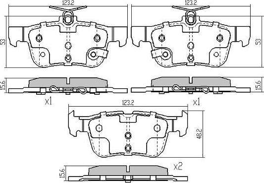 FREMAX FBP-1982 - Тормозные колодки, дисковые, комплект unicars.by