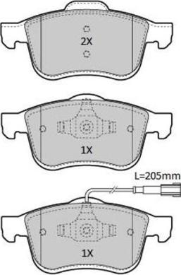 FREMAX FBP-1935 - Тормозные колодки, дисковые, комплект unicars.by