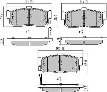 FREMAX FBP-1593 - Тормозные колодки, дисковые, комплект unicars.by