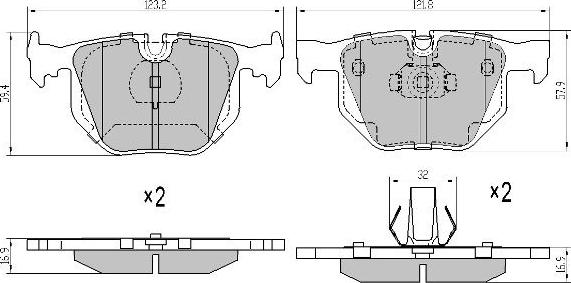 FREMAX FBP-1540 - Тормозные колодки, дисковые, комплект unicars.by