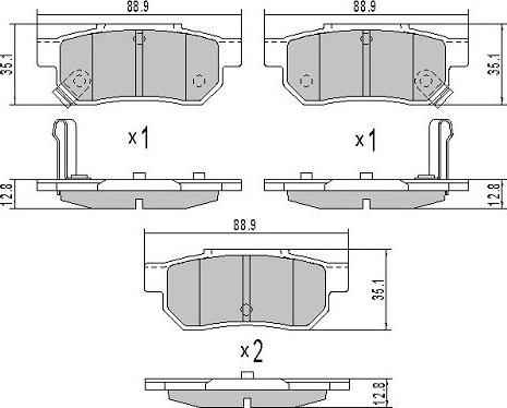 FREMAX FBP-1528 - Тормозные колодки, дисковые, комплект unicars.by