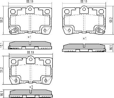 FREMAX FBP-1693 - Тормозные колодки, дисковые, комплект unicars.by