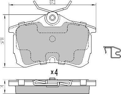 FREMAX FBP-1608 - Тормозные колодки, дисковые, комплект unicars.by