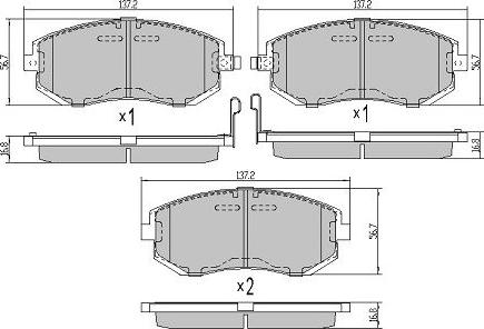 FREMAX FBP-1627 - Тормозные колодки, дисковые, комплект unicars.by