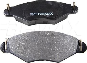 FREMAX FBP-1083 - Тормозные колодки, дисковые, комплект unicars.by