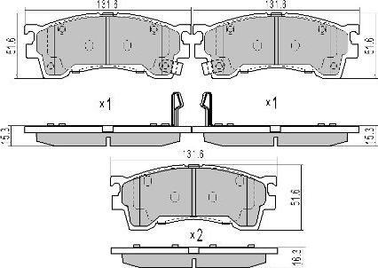 FREMAX FBP-1184 - Тормозные колодки, дисковые, комплект unicars.by