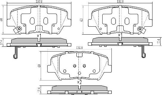 FREMAX FBP-1898 - Тормозные колодки, дисковые, комплект unicars.by