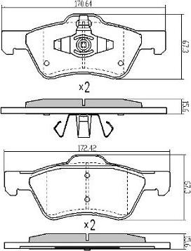 FREMAX FBP-1862 - Тормозные колодки, дисковые, комплект unicars.by