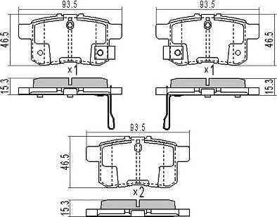 FREMAX FBP-1824 - Тормозные колодки, дисковые, комплект unicars.by