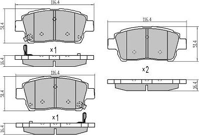 FREMAX FBP-1211 - Тормозные колодки, дисковые, комплект unicars.by